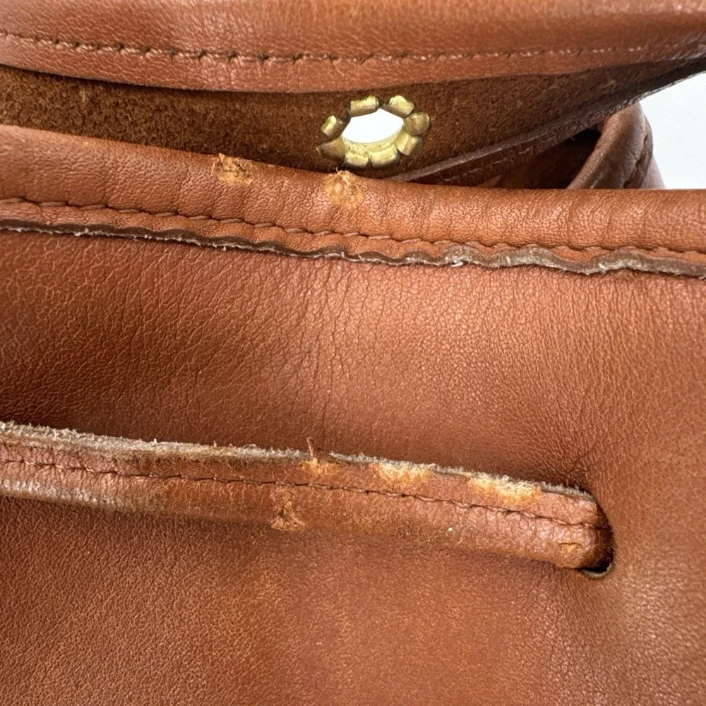 Vintage Coach Brown Leather Drawstring Bucket Bag 9952 Made in USA